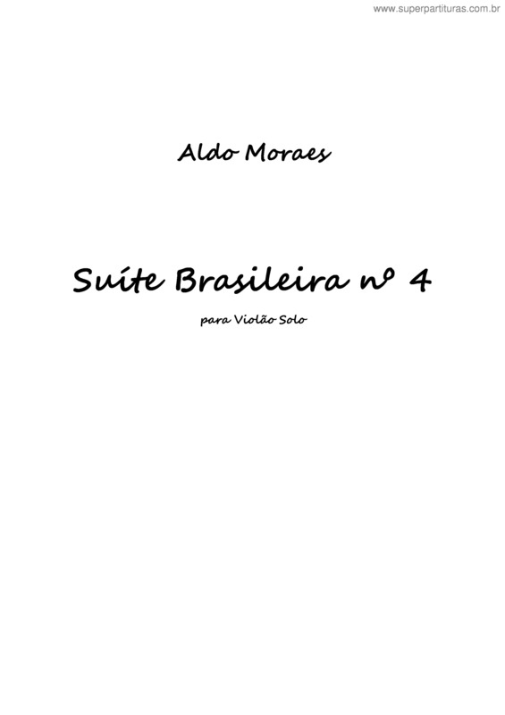 Partitura da música Suíte brasileira nº 4