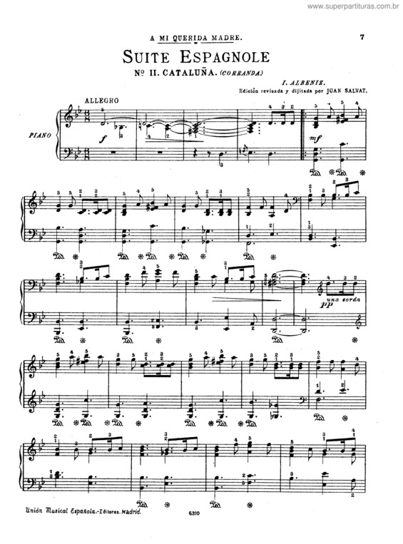 Partitura da música Suite Española No. 1 v.5