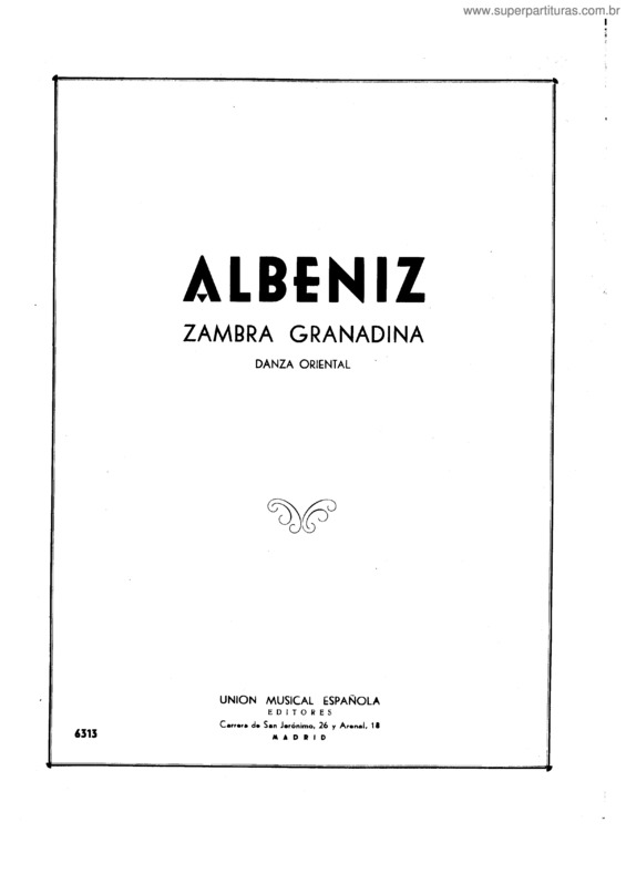 Partitura da música Suite Española No. 2