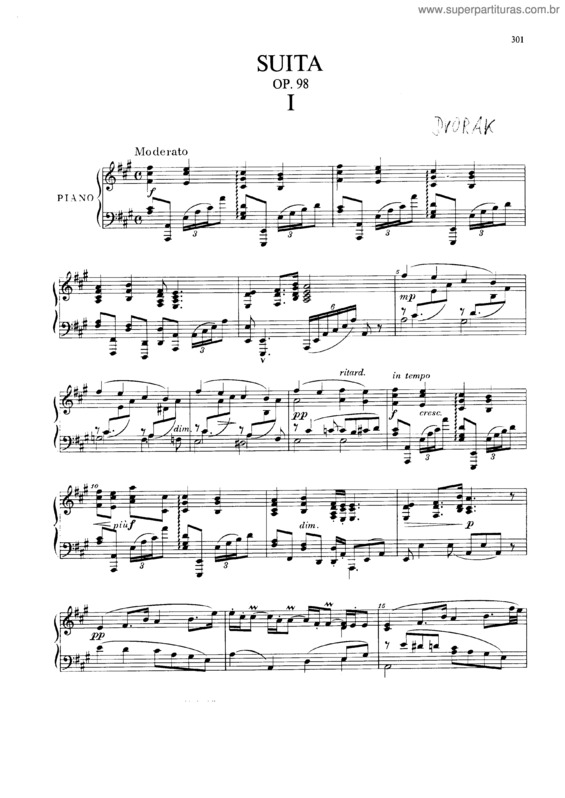 Partitura da música Suite in A major `American`