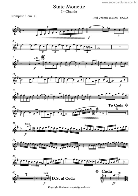 Partitura da música Suite Monette v.2