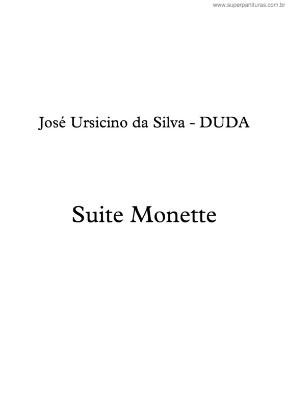 Partitura da música Suite Monette