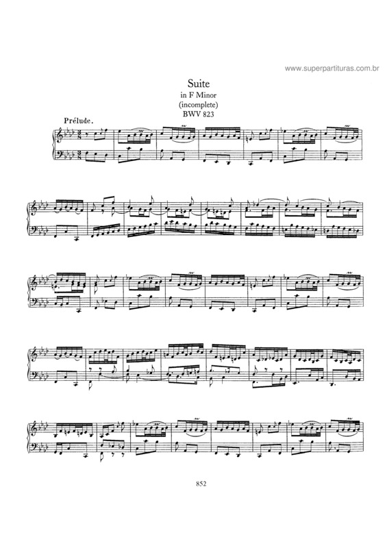 Partitura da música Suite v.4