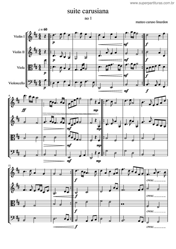 Partitura da música Suite_Carusiana N1