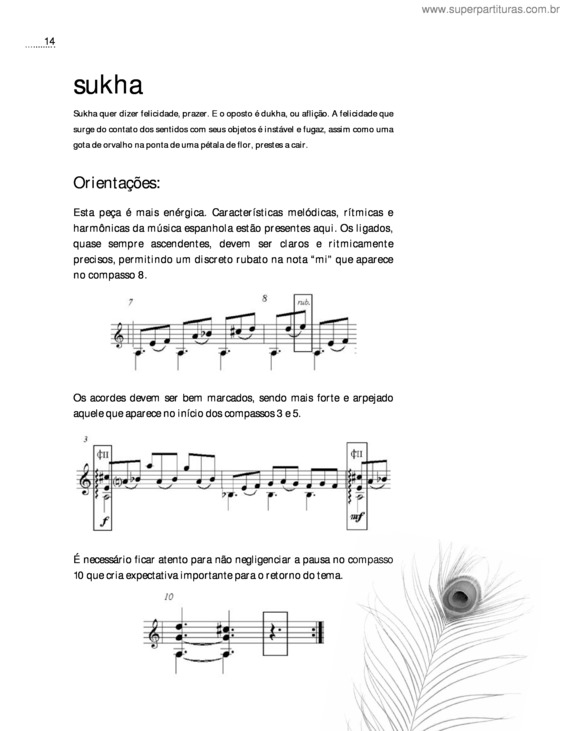 Partitura da música Sukha