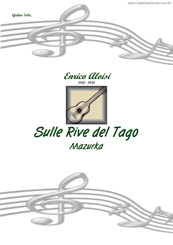Partitura da música Sulle Rive del Tago v.2