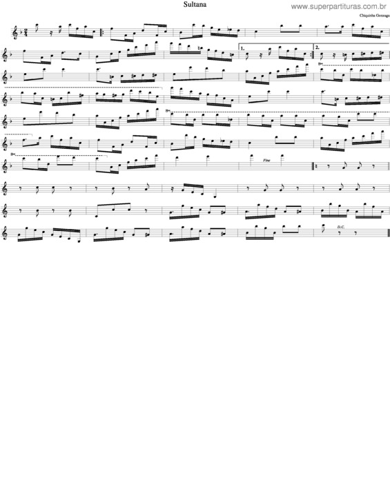 Partitura da música Sultana