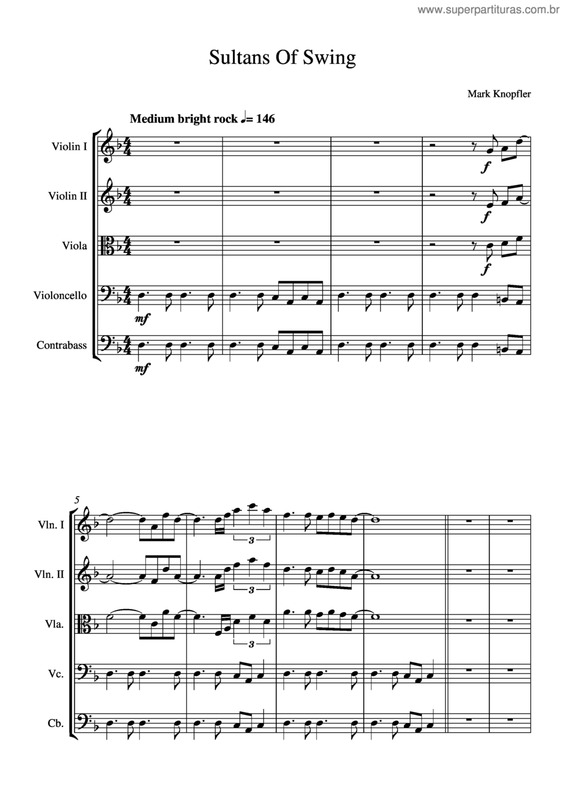 Partitura da música Sultans of Swing v.6