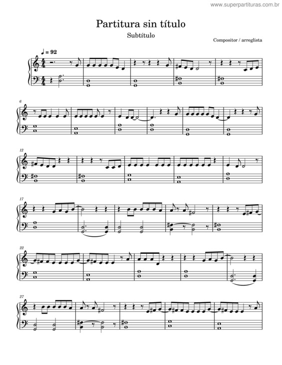 Partitura da música Sumergeme Entrega