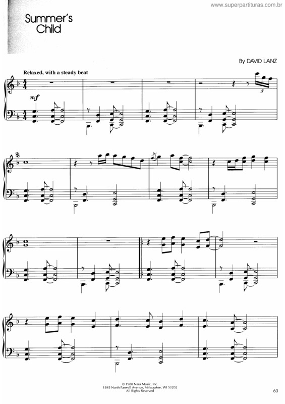 Partitura da música Summer`s Child