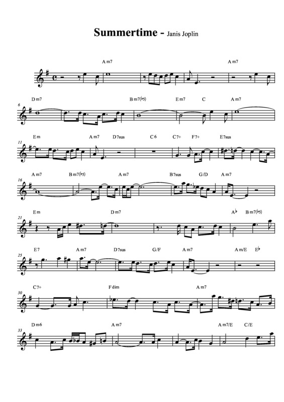 Partitura da música Summertime v.16