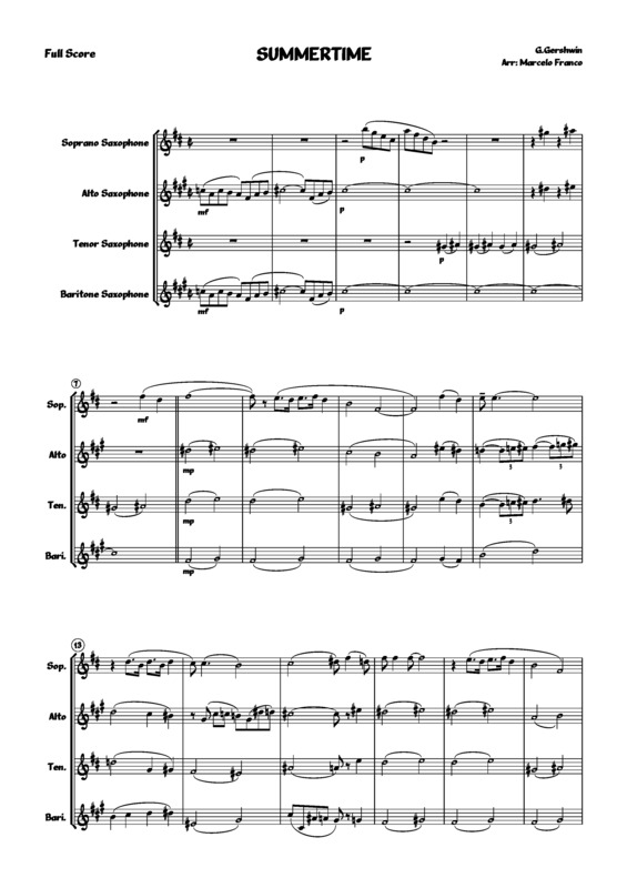 Partitura da música Summertime v.18