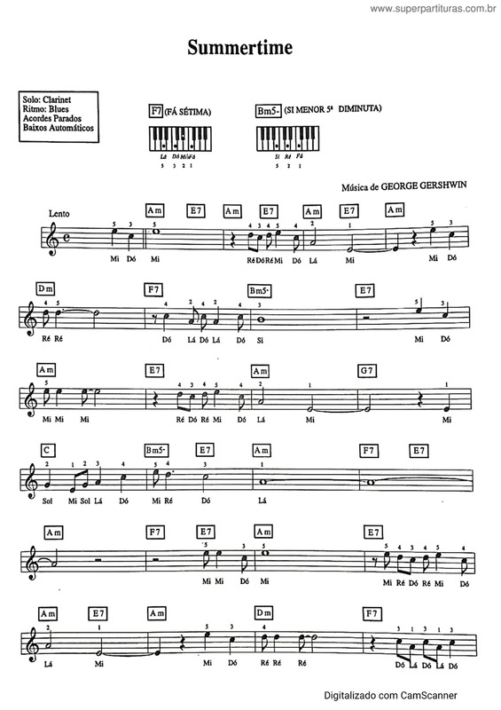 Partitura da música Summertime v.20