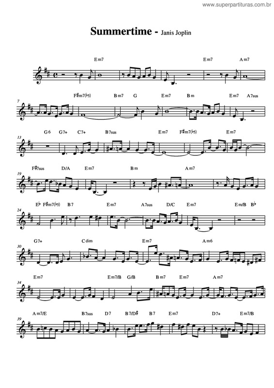 Partitura da música Summertime v.21