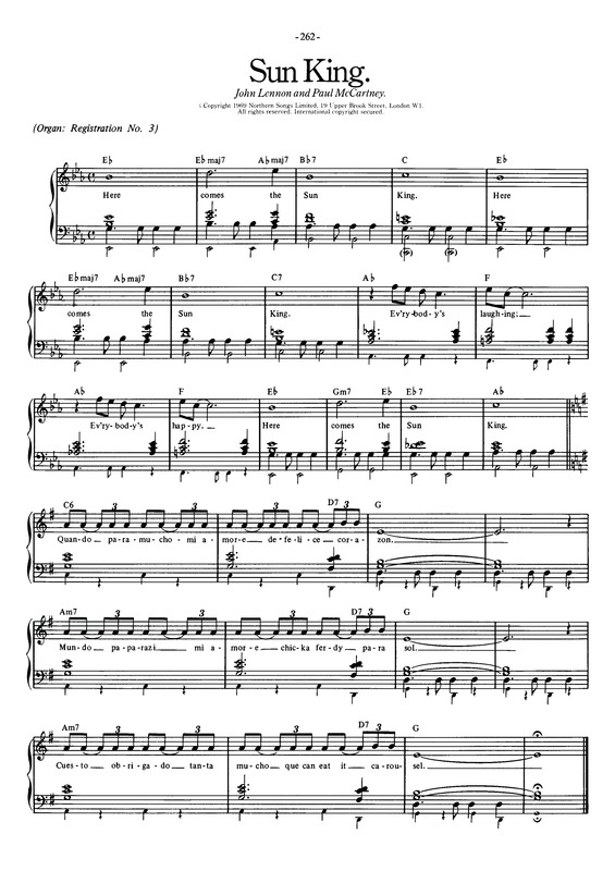 Partitura da música Sun King v.3