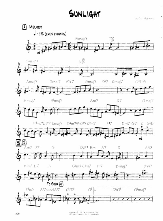 Partitura da música Sunlight