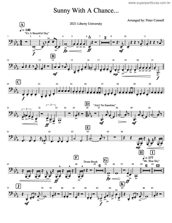 Partitura da música Sunny With A Chance..