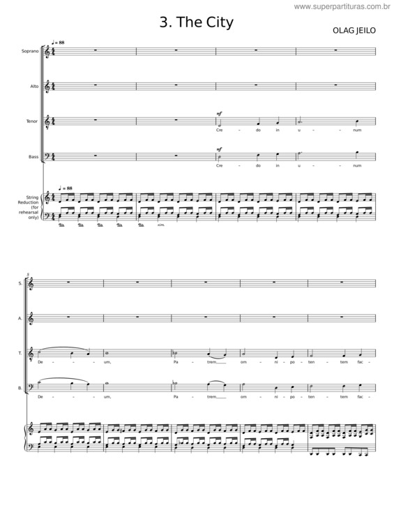 Partitura da música Sunrise Mass – Ola Gjeilo v.2