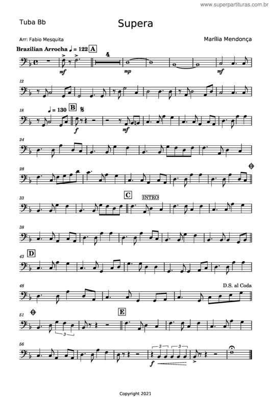 Partitura da música Supera – Maria Mendonça v.5