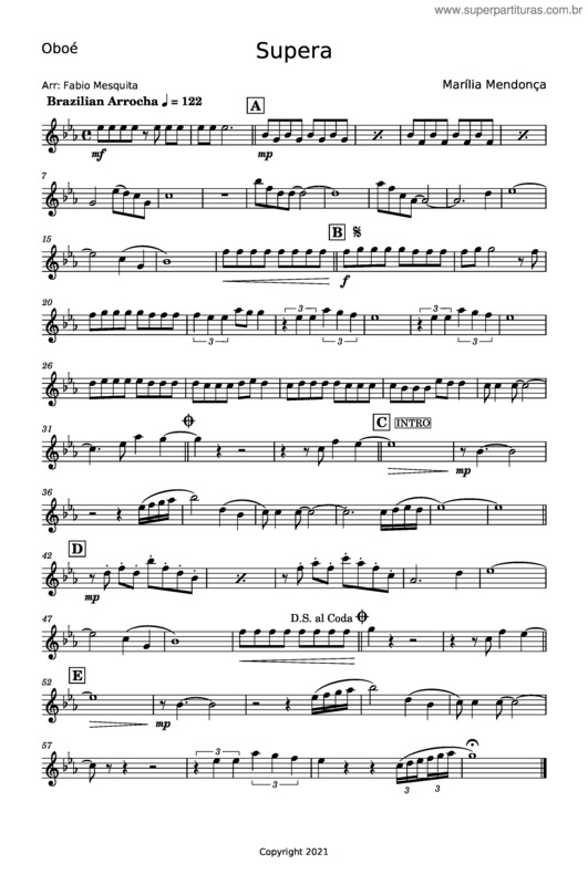 Partitura da música Supera – Maria Mendonça v.6