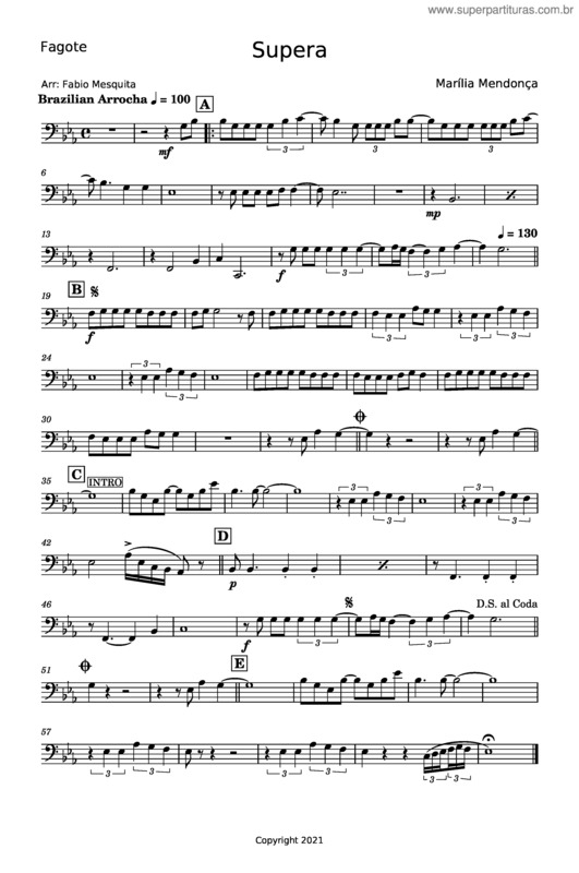 Partitura da música Supera – Maria Mendonça v.8