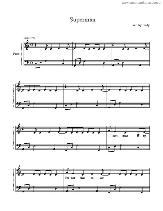 Partitura da música Superman v.4