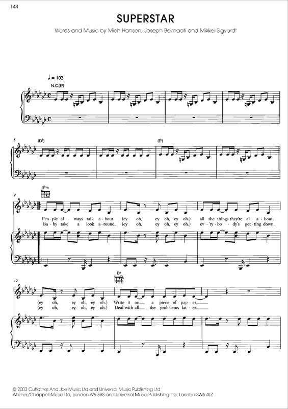 Partitura da música Superstar v.3