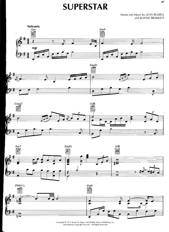 Partitura da música Superstar v.4