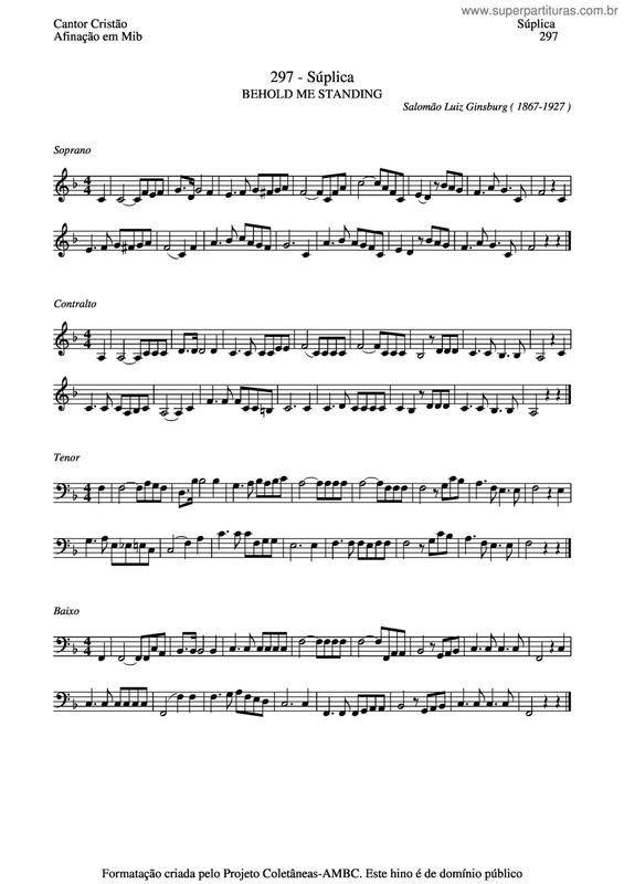 Partitura da música Súplica v.13