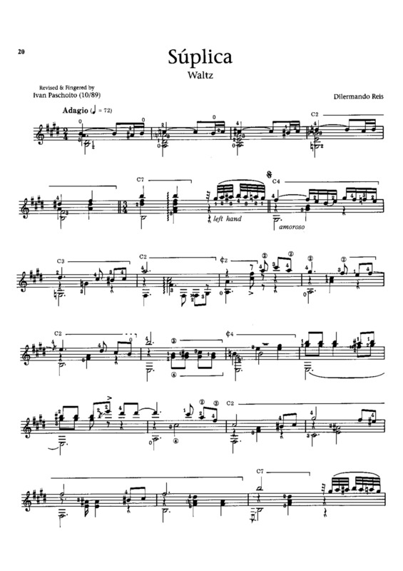 Partitura da música Súplica v.9