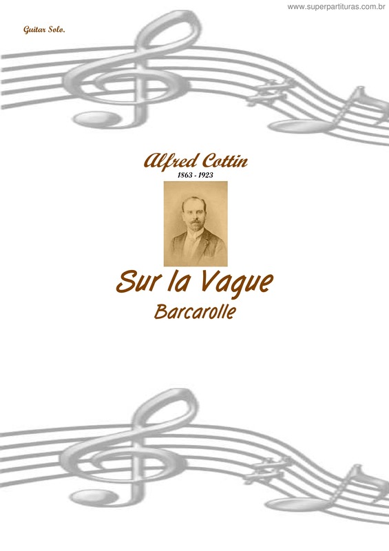 Partitura da música Sur la Vague