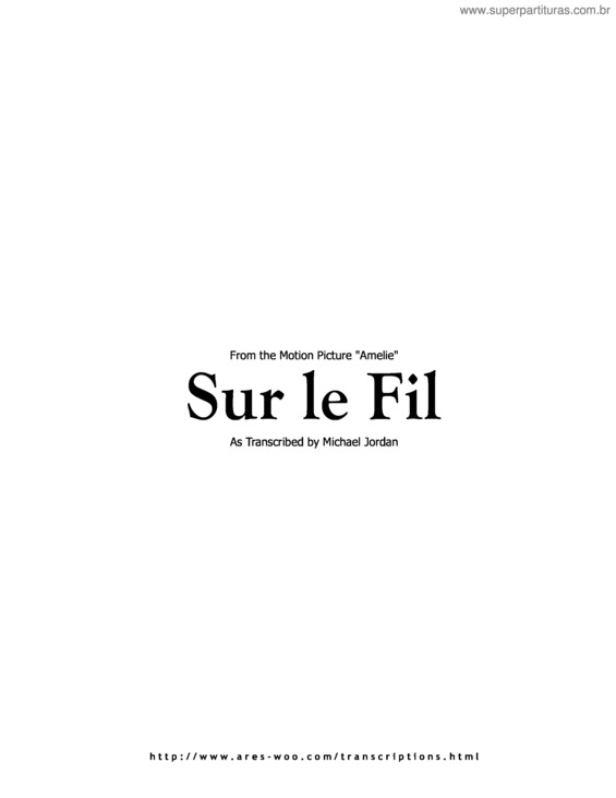 Partitura da música Sur Le Fil v.4