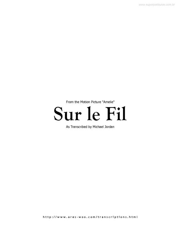 Partitura da música Sur Le Fil