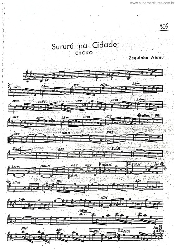 Partitura da música Surpresa Na Cidade