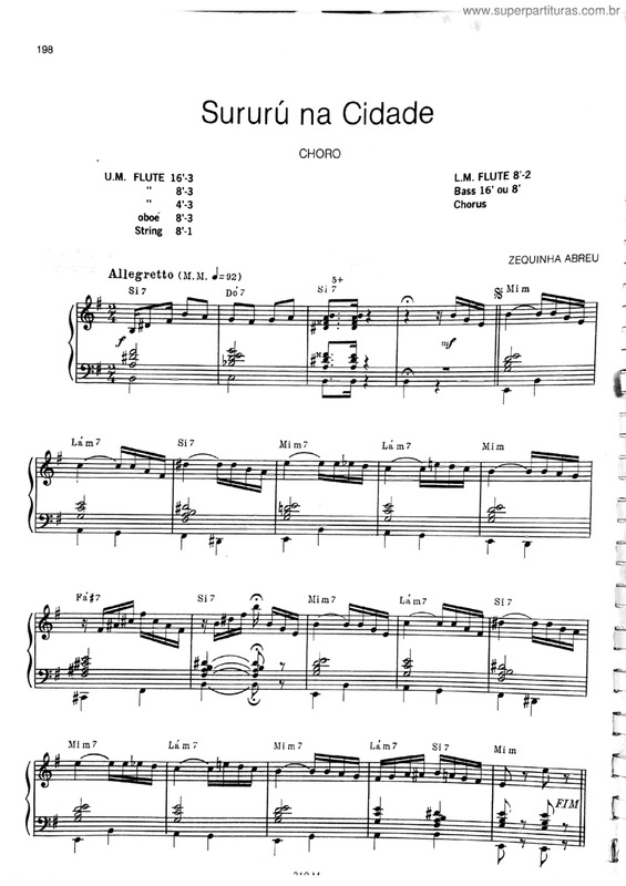 Partitura da música Sururú Na Cidade v.11