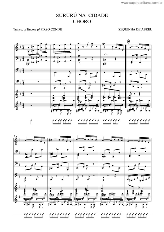 Partitura da música Sururu Na Cidade v.5