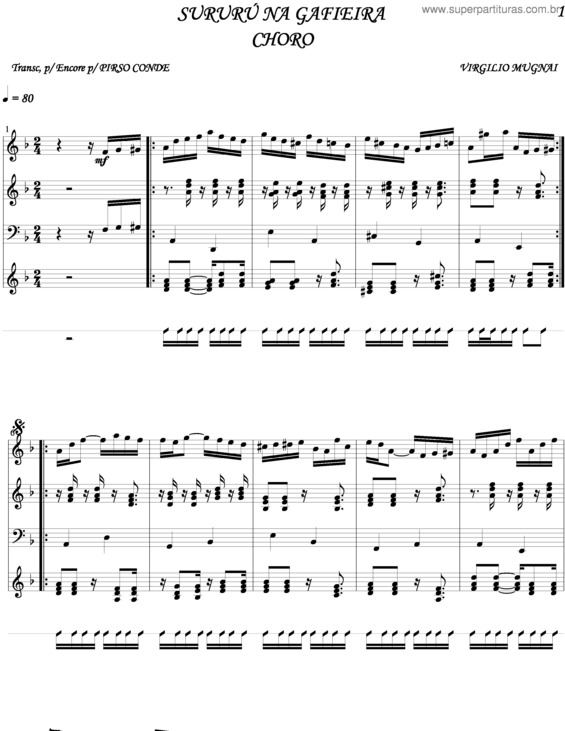 Partitura da música Sururu Na Gafieira v.2