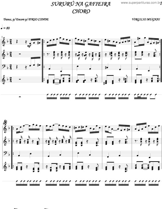 Partitura da música Sururu Na Gafieira v.2