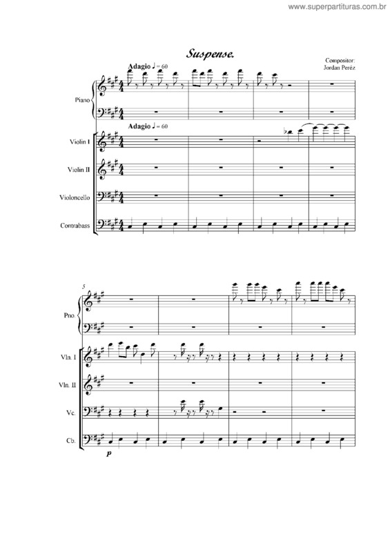 Partitura da música Suspense