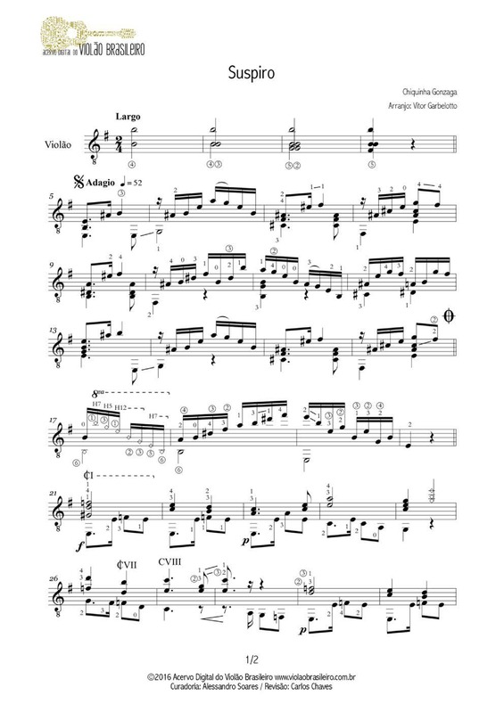 Partitura da música Suspiro v.2