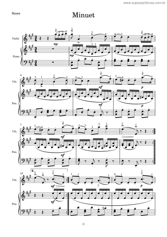 Partitura da música Suzuky Violin