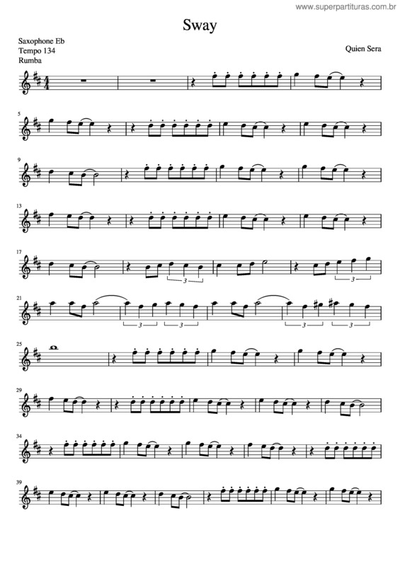 Partitura da música Sway v.10