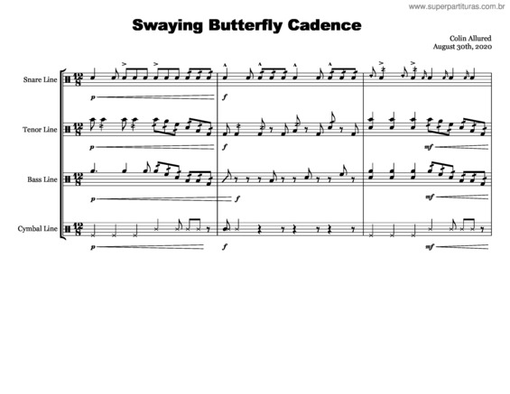 Partitura da música Swaying Butterfly Cadence