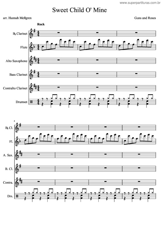 Partitura da música Sweet Child O` Mine Fanfare