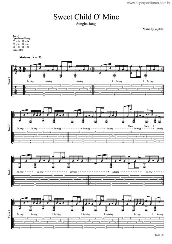 Partitura da música Sweet Child O` Mine v.10