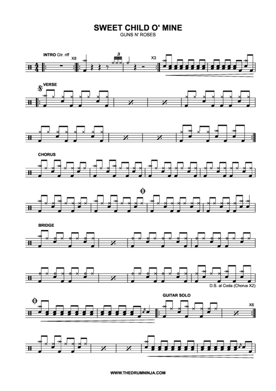 Partitura da música Sweet Child o´ Mine v.12