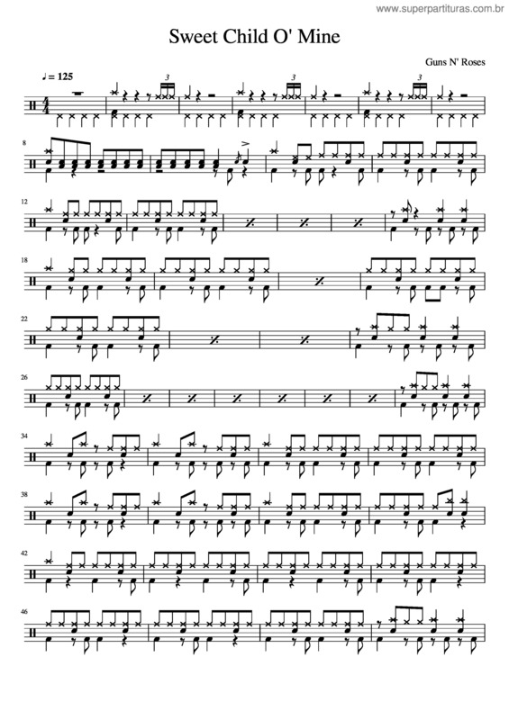 Partitura da música Sweet Child O` Mine v.17