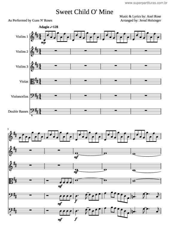Partitura da música Sweet Child O` Mine v.18
