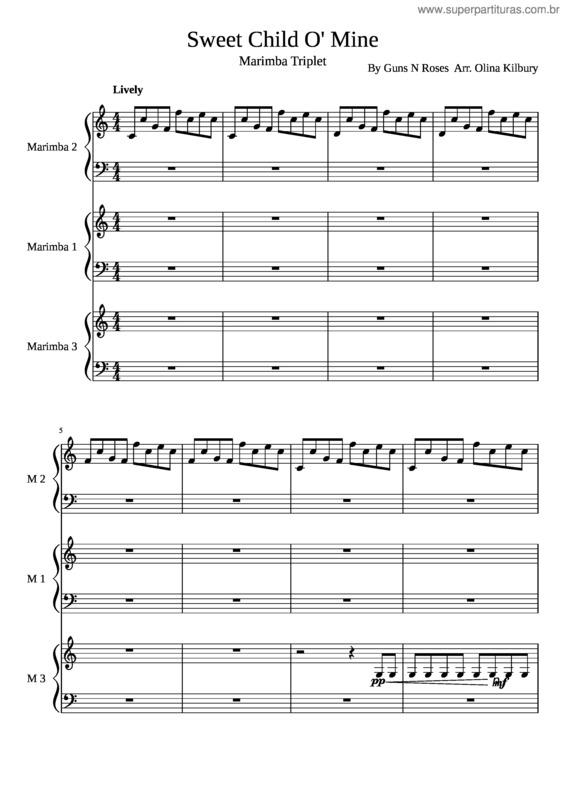 Partitura da música Sweet Child O Mine v.10