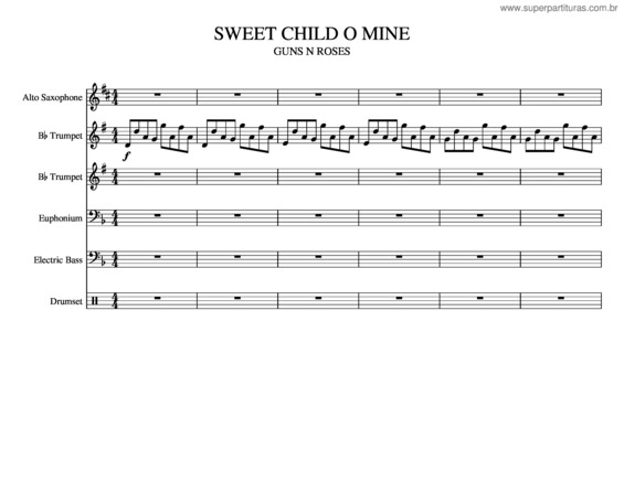 Partitura da música Sweet Child O Mine v.13